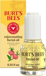 Burt's Bees Gua Sha Face Oil with Rosehip – Nightly Anti-Aging Facial Massage Ritual for Women 40+