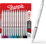 Sharpie S-Gel Pearl White Barrel Pens – Polished Birthday Gift for Her, Multicolor Gel Pens for Note Taking and Journaling