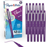 Paper Mate Flair Felt Tip Pens – Medium Point 0.7mm Purple Ink for Focused Note-Taking and Grading Sessions