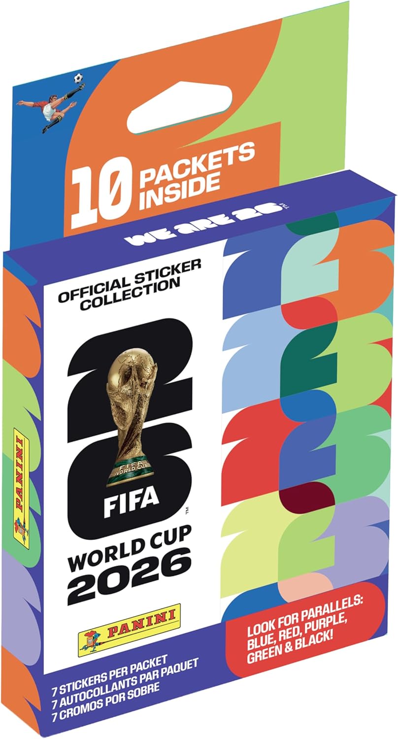 10 official sticker packs sealed in a single ecoblister retail format