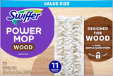 Swiffer PowerMop Wood Mop Pad Refills – Quick Daily Cleaning for Home Office and Study Floors