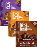 IQBAR Clean Plant Protein Bars - Keto Snack for Remote Work Focus - Brain Fuel Nootropic Variety Pack 24 Count