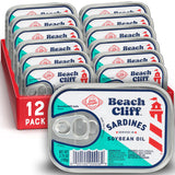 Beach Cliff Wild Caught Sardines – Keto Wellness Pantry Staple, 13g Protein Snack Straight from the Can