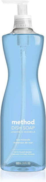 Method Dish Soap Sea Mineral Gel – Sculpted Pump Bottle for Modern Kitchen Counter Styling