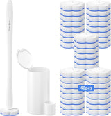 Disposable Toilet Bowl Brush Starter Kit – Self-Care Bathroom Cleaning Ritual for Master Suite, Hygienic Wand with 40 Refills