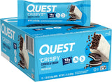 Quest Nutrition Crispy Cookies & Cream Hero Protein Bar – Wind-Down Evening Snack for Mindful Self-Care Routines, 18g Protein