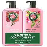 Herbal Essences Rose Hips Shampoo & Conditioner Set – Mindful Self-Care Ritual for Frizz-Free Hair at Home