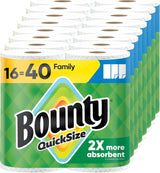 Bounty Quick-Size Paper Towels for Toddler Mealtime Cleanup, 2X Absorbent Family Rolls for Sticky Hands and Food Drops