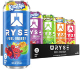 RYSE Fuel Energy Drink Variety Pack – Clean Focus Fuel for Home Office Productivity, 200mg Natural Caffeine