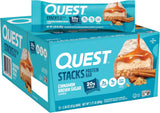 Quest Nutrition Stacks Protein Bar, Cinnamon Brown Sugar — Self-Care Snack for Post-Workout Recovery and Mindful Indulgence, 20g Protein, 1g Sugar