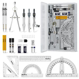 Nicpro 22-Piece Geometry Set — Safe and Durable Math Tools for Middle School Classrooms, Student-Friendly Case