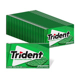 Trident Spearmint Sugar-Free Chewing Gum for Office Productivity, Bulk 24 Packs of 14 Pieces for Reception and Break Room