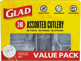 Glad Clear Disposable Cutlery Set – Office Break Room Utensils for Company Lunches and Catered Meetings
