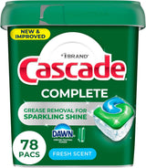 Cascade Complete ActionPacs – Home Office Kitchen Cleanup, Fast Dishwasher Detergent for Busy Professionals