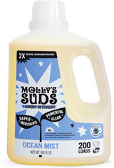 Molly's Suds Liquid Laundry Detergent for a Calming Self-Care Laundry Ritual, 2x Concentrated Sensitive Skin Soap (Ocean Mist - 200 Loads)