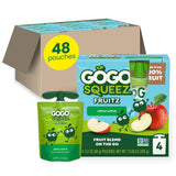 GoGo squeeZ No Sugar Added Applesauce Pouches, Nut Free School Lunchbox Snack for Kids, 3.2 oz Recloseable Cap, 48 Count