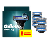Gillette Mach3 Razor Refills for Men, 8 Cartridges for a Clutter-Free Bathroom Vanity