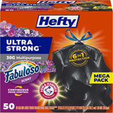 Hefty Ultra Strong 30 Gallon Trash Bags – Heavy-Duty Outdoor Waste Bags for Yard, Patio, and Camping Cleanup