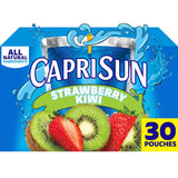 Hi-C Pokemon Strawberry Kiwi Juice Pouches – School Lunch Box Drink for Kids, 30 Pack with Straws