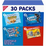 Nabisco Team Favorites Variety Pack – Kids School Lunchbox Snacks, 30 Individually Wrapped Mini Packs of OREO, CHIPS AHOY!, Teddy Grahams & Barnum's