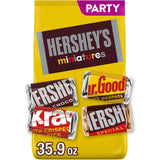 HERSHEY'S Miniatures Assorted Chocolate Candy Party Pack – Bulk Birthday Gift for Her, Holiday Candy Assortment
