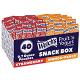 Welch's Fruit 'n Yogurt Snacks – School Lunchbox Treats for Kids, 40 Single-Serve Pouches