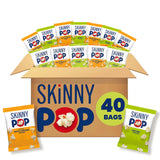 SkinnyPop Popcorn – Allergen-Safe School Lunch Snack for Kids' Lunchboxes, 0.5oz Portion Bags
