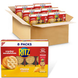 RITZ Cheese Sandwich Crackers – School Lunchbox Snack Pack for Kids, 48 Single-Serve Pouches