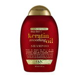 OGX Frizz-Free + Keratin Smoothing Oil Shampoo – Calming Self-Care Ritual for Frizzy Hair, 13 Fl Oz