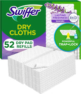 Swiffer Sweeper Dry Sweeping Cloth Refills – Lavender Scent for Bedroom Wind-Down Routine, 52ct