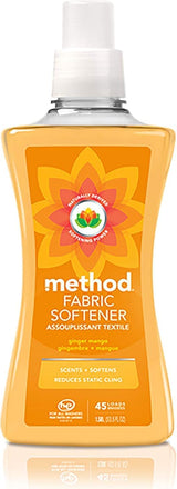 Method Fabric Softener – Ginger Mango Bedtime Ritual for a Calming Linen Closet, 45 Loads of Plant-Derived Comfort