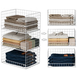 Yociyoga 4-Tier Foldable Closet Organizer – Minimalist White Storage for Small Bedroom Wardrobes