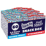 Welch's Fruit Snacks Mixed Fruit & Strawberry Lunchbox Pack – Gluten Free 0.8 oz Pouches for School Kids
