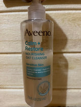 Aveeno Calm + Restore Nourishing Oat Cleanser – Soothing Evening Facial Wash for Sensitive Skin Self-Care