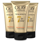 Olay Total Effects Revitalizing Foaming Cleanser – Nourishing Nighttime Skincare Ritual, Pack of 3