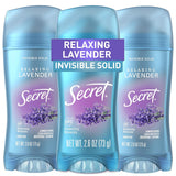 Secret Fresh Antiperspirant Deodorant for Women – Nightly Self-Care Ritual with pH Balancing Minerals and Calming Lavender, 2.6 oz Pack of 3