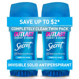 Secret Outlast Antiperspirant Deodorant for Women – Self-Care Bath Ritual Staple, 72hr pH-Balancing Invisible Solid