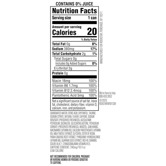 >75mg caffeine per can, cited on-pack as supporting improved attention