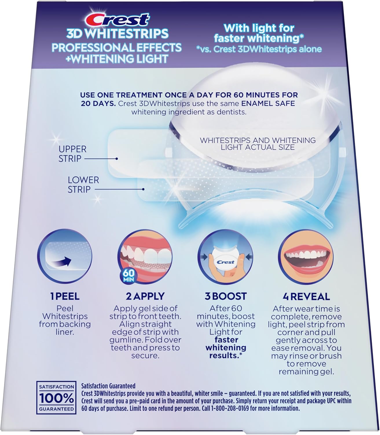 Crest 3D Whitestrips Professional Effects + LED – Nightly Self-Care Ritual for a Brighter Smile