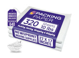 Purple Papers White Bulk Packing Paper | 320 sheets | 27" x 17" | Efficient Packing Paper for Office and Small Business Shipping