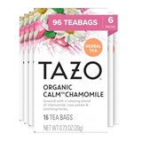 TAZO Calm Chamomile Herbal Tea Bags – Bedtime Wind-Down Ritual for Restful Sleep, Caffeine-Free, 96 Count