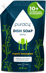 Puracy Natural Dish Soap Refill – Self-Care Kitchen Sink Ritual, Plant-Based Liquid for Sensitive Skin