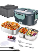 Buddew Electric Lunch Box for Mindful Eating, Portable Stainless Steel Warmer for Hot Homemade Lunches Anywhere