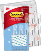 Command Medium Clear Wire Toggle Hooks for Cozy Bedroom Decor, Damage-Free Wall Hanging for Hats and Jewelry