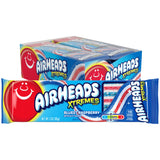 Airheads Xtremes Belts Blue Raspberry Sweet and Sour Candy, 18 Count Box of Individually Wrapped 2 oz Chewy Belts – Portable Travel Snack for Car Rides and Day Trips