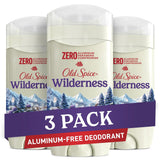 Old Spice Men's Deodorant Aluminum-Free Wilderness with Lavender – Mindful Daily Hygiene Essential for Self-Care Routines, 3oz (Pack of 3)