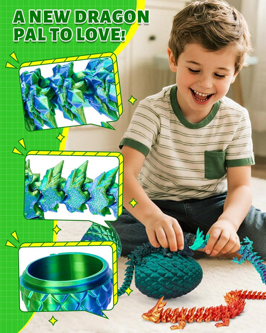 articulated, bendable dragon figure with multiple pose points