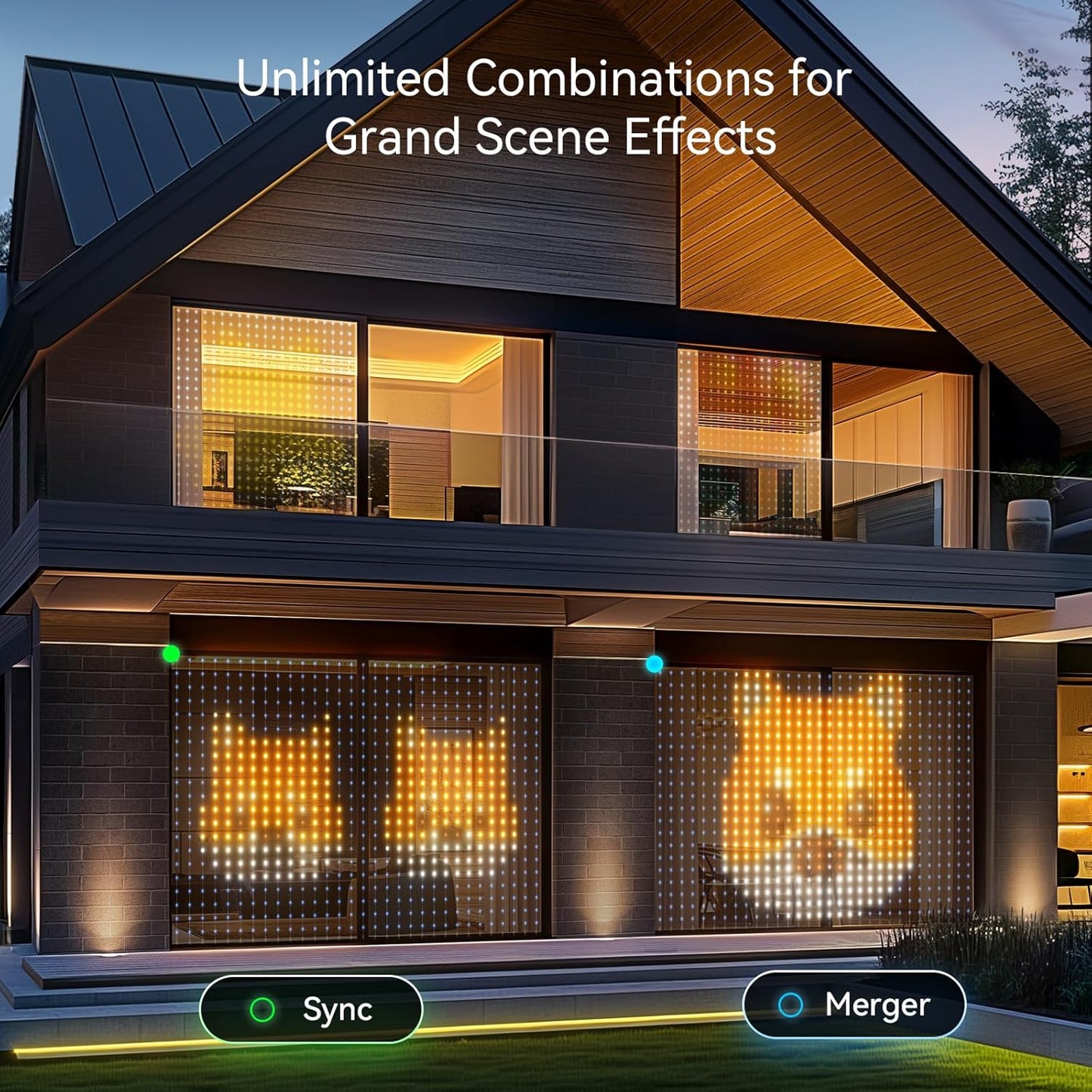 AuroraGlow Premium Curtain Lights – High-End Living Room Centerpiece, 441 Dense Pixels with AI Personalization