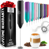 Zulay Kitchen Milk Frother Handheld - Thoughtful Housewarming and Valentine's Day Gift for Women, Cordless Drink Mixer Wand