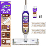 Swiffer PowerMop Wood – Home Office Floor Care for Focused Workdays, Battery-Powered Spray Mop with QuickDry Solution